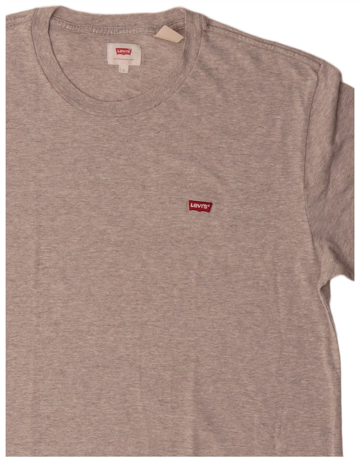 Levi's Mens T-Shirt Top Large Grey Cotton