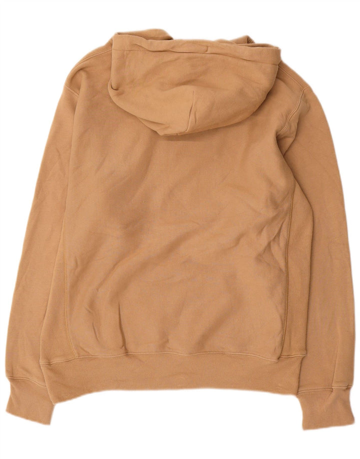 Champion Mens Hoodie Jumper Medium Beige Cotton