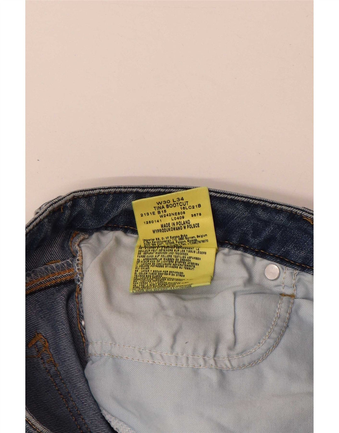 Wrangler Womens TIna Bootcut Jeans W30 L34 Blue Cotton