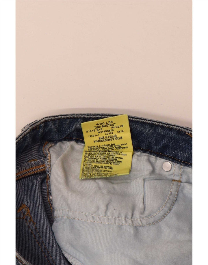 Wrangler Womens TIna Bootcut Jeans W30 L34 Blue Cotton