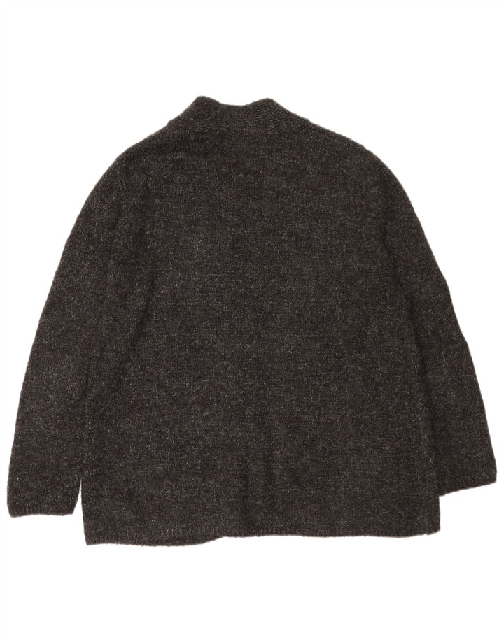 Zara Womens Open Cardigan Sweater UK 14 Medium Grey