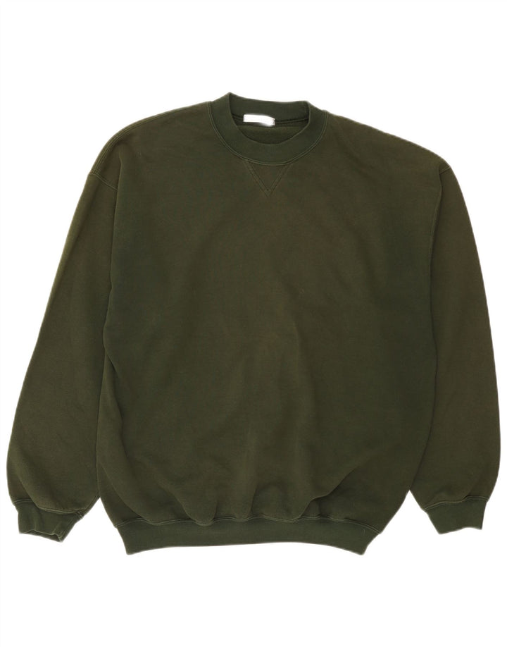 Marks & Spencer Herre sweatshirt Jumper Medium Khaki Bomuld