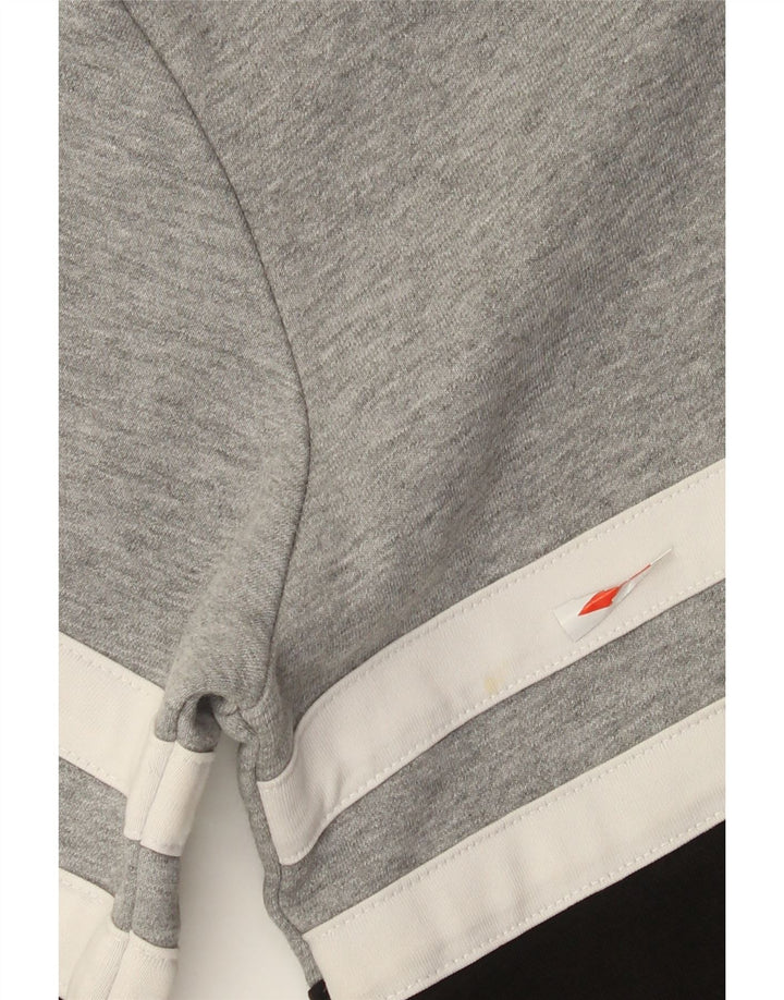 Ellesse Mens Hoodie Jumper Small Grey Colourblock Cotton