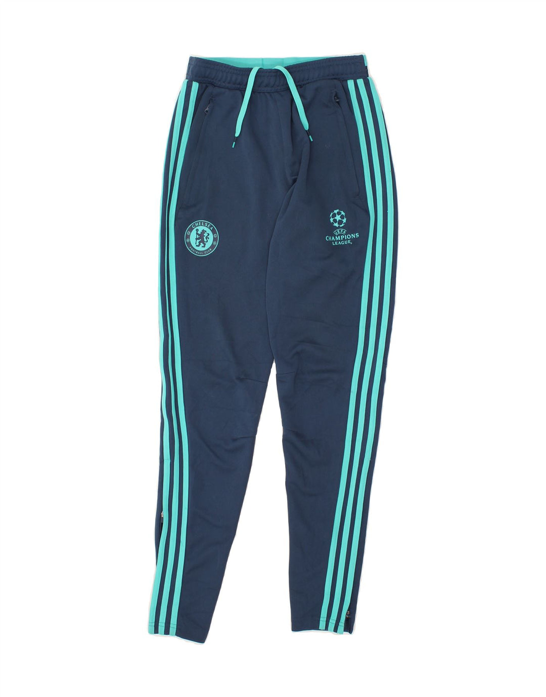 ADIDAS Mens Tracksuit Trousers XS  Navy Blue Colourblock Polyester Vintage Adidas and Second-Hand Adidas from Messina Hembry 
