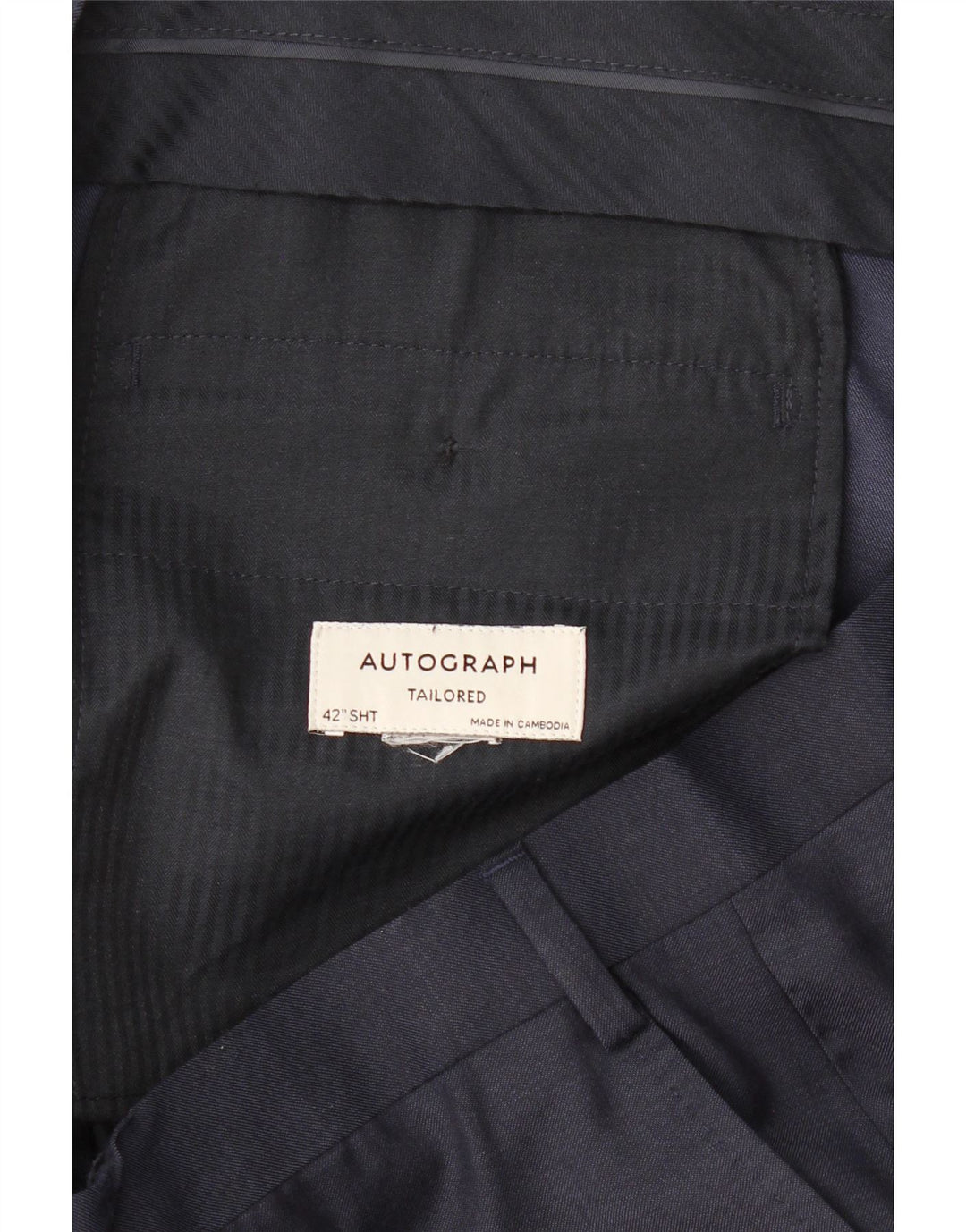 Autograph  Mens Slim Suit Trousers W42 L29 Navy Blue