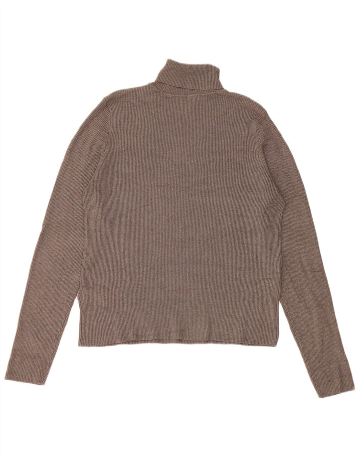 Marks & Spencer Womens Top Long Sleeve UK 16 Large Grey Viscose