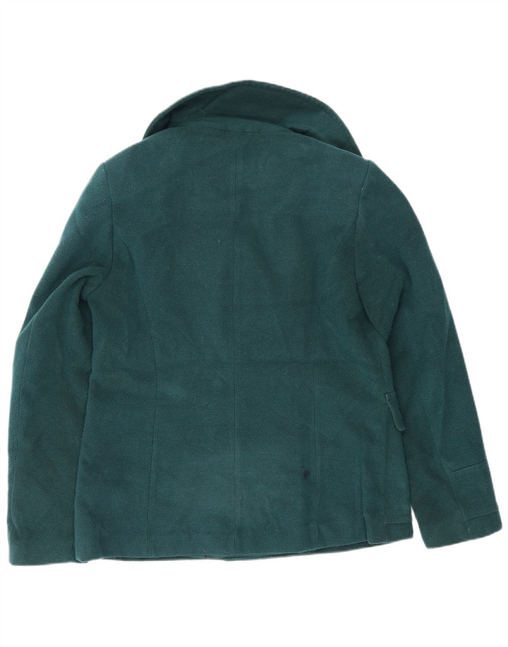 Marks & Spencer Womens Double Breasted Blazer Jacket UK 12 Medium Green