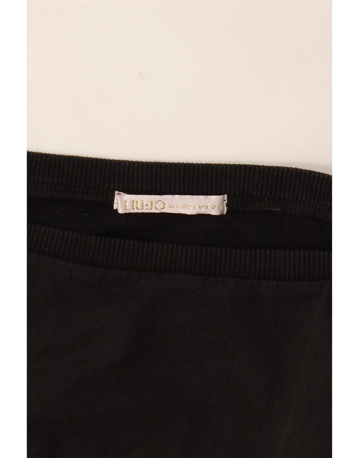 LIU JO Womens Sweatshirt Jumper UK 14 Large Black Vintage Liu Jo and Second-Hand Liu Jo from Messina Hembry 