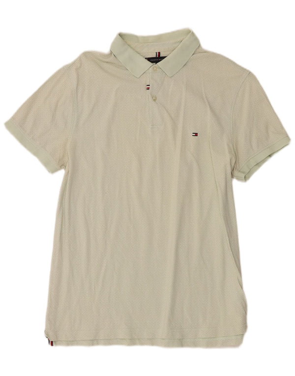 Tommy Hilfiger Herren Poloshirt XL Grün gepunktet