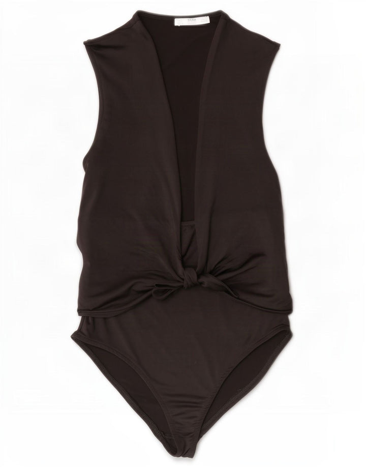 Body Zara Mujer UK 8 Small Poliéster Negro