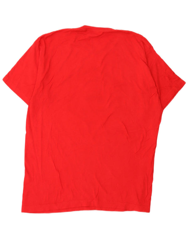 Quiksilver Mens Regular Fit Graphic T-Shirt Top XL Red Cotton