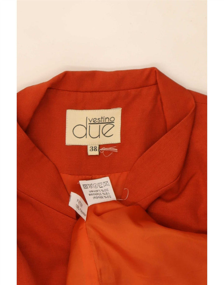 Vestino Due Womens Overcoat EU 38 Medium Orange Paisley Modal