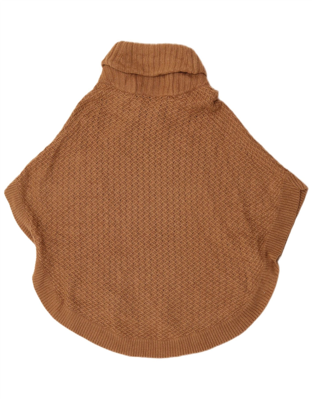 Massimo Dutti Womens Poncho Jumper US 8 Medium Brown Wool