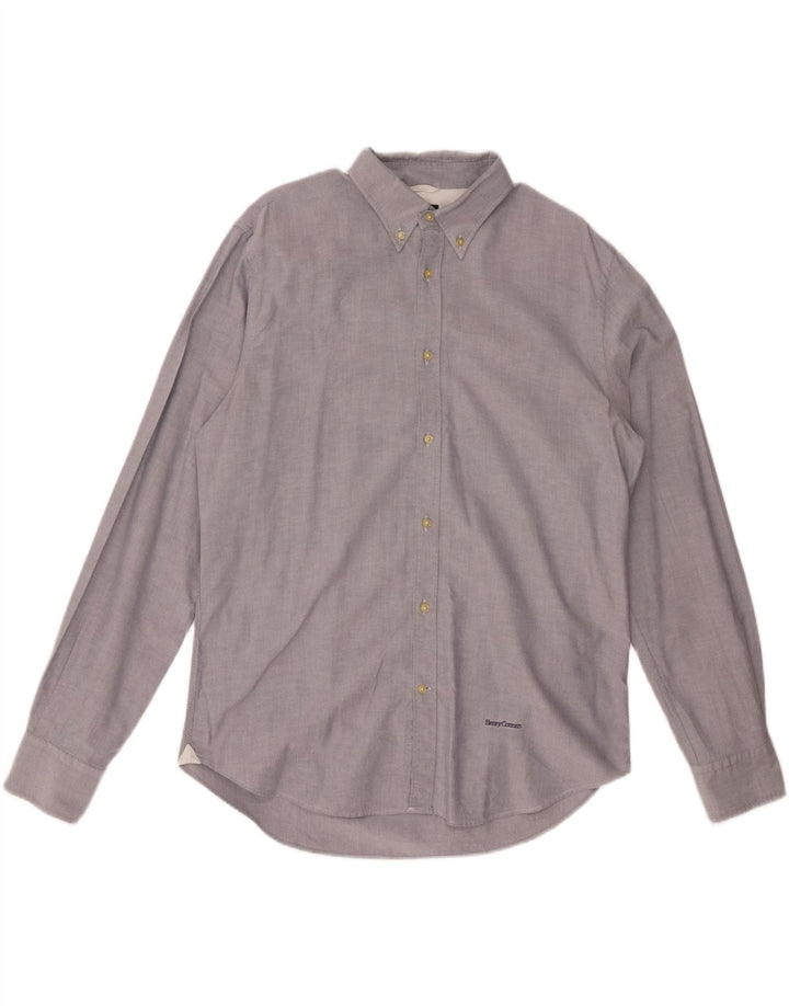 Camicia da uomo Henry Cottons taglia 42 grande cotone grigio