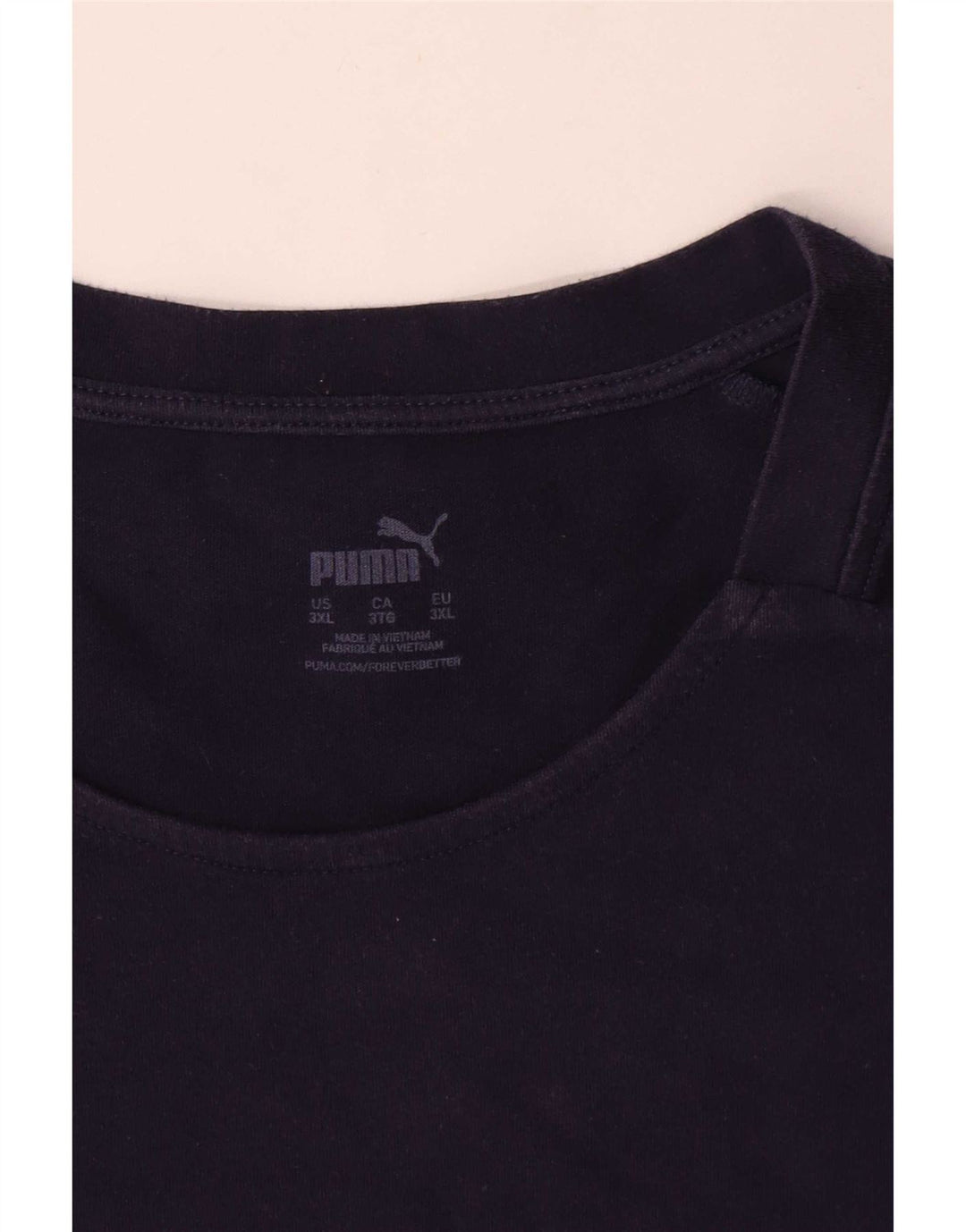 Puma Mens T-Shirt Top 3XL Navy Blue Cotton