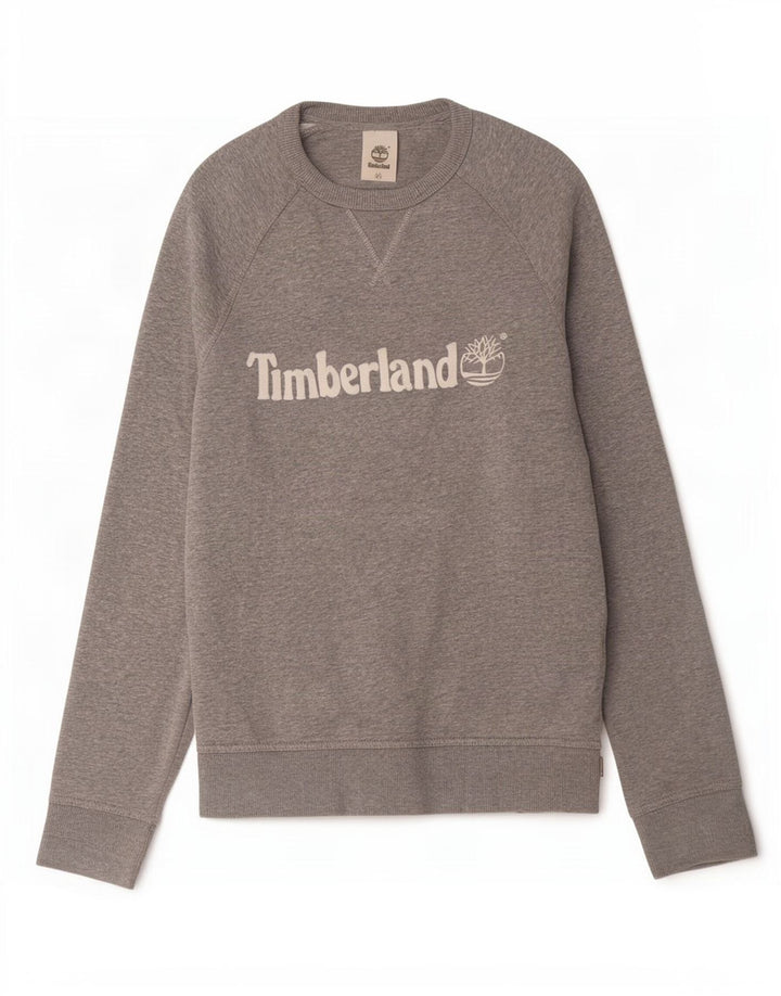 Męska bluza z grafiką Timberland, duża, szara bawełna