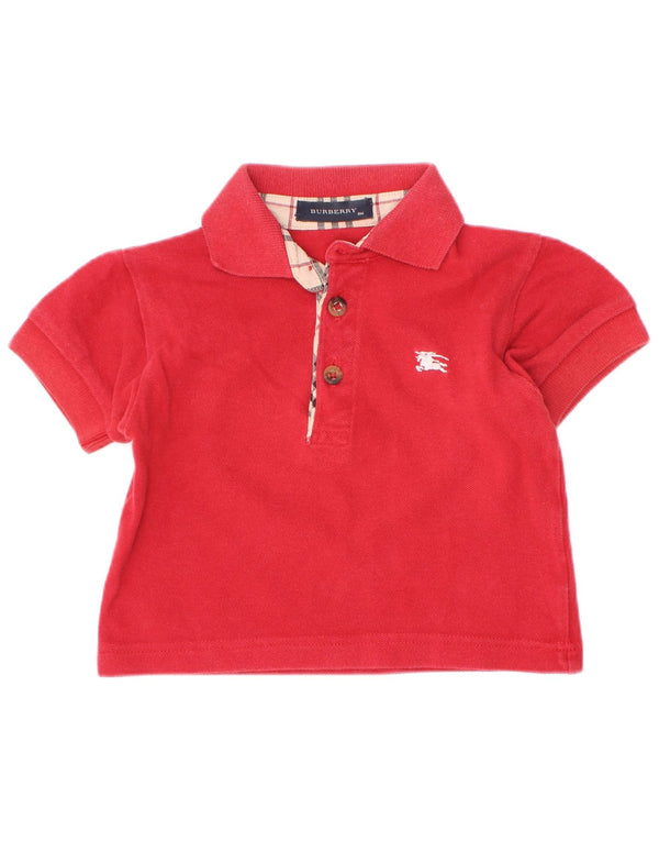 Polo Burberry Neonato 6-9 Mesi Cotone Rosso