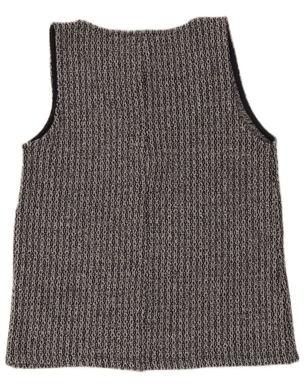 Zara Womens Vest Top UK 12 Medium Grey Polyester