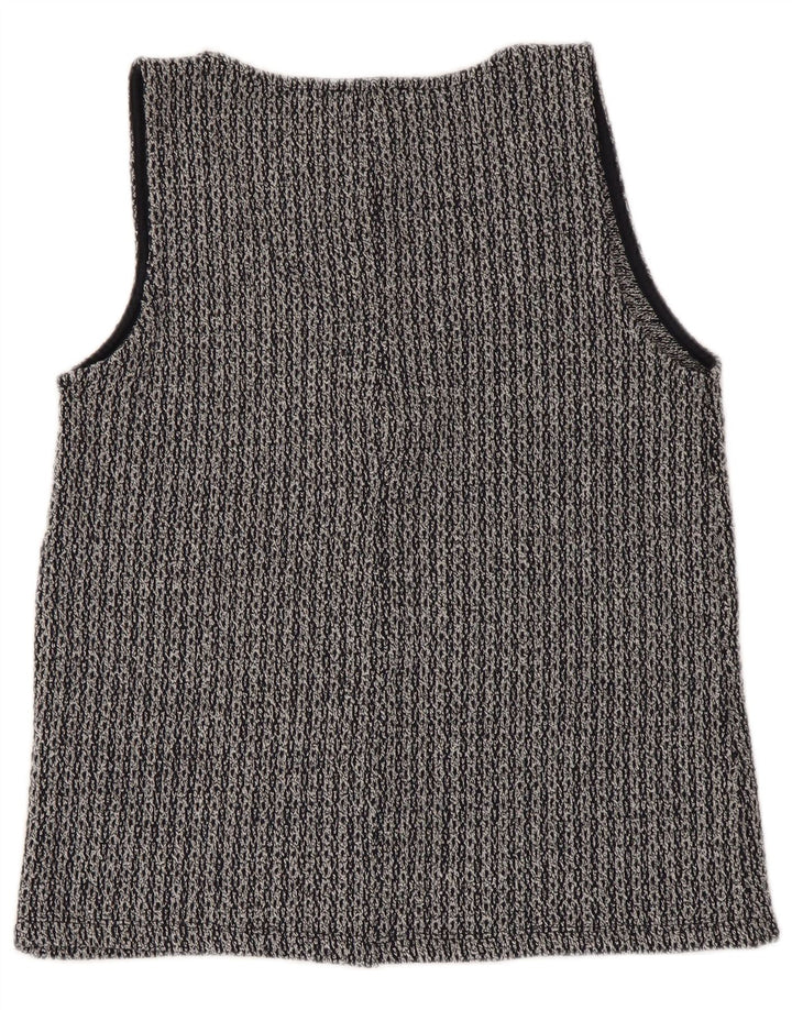 Zara Womens Vest Top UK 12 Medium Grey Polyester