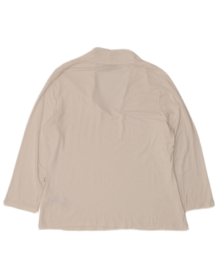 HOBBS Haut à manches longues pour femme UK 44 Large Viscose Blanc