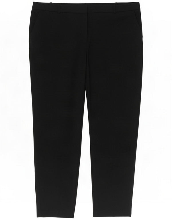 Marks & Spencer Womens Straight Chino Trousers UK 22 3XL W44 L30 Black