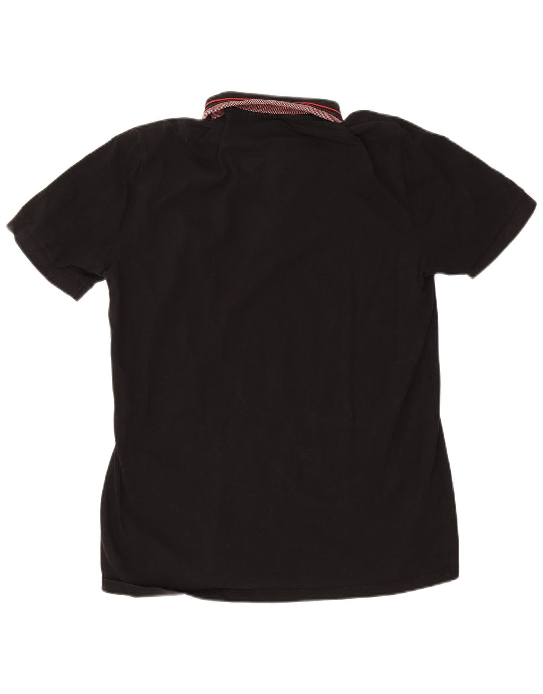 Hugo Boss Mens Polo Shirt Large Black Striped Cotton