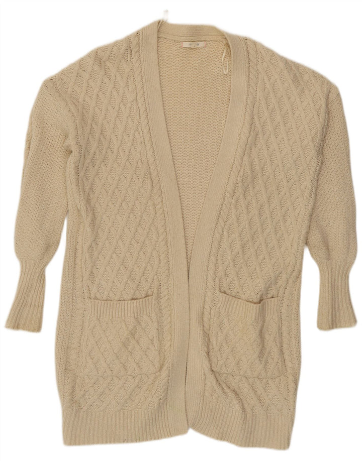 White Stuff Cardigan long pour femme UK 10 Small Off