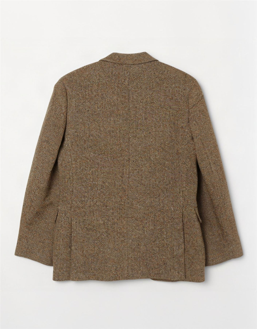 Harris Tweed Mens 2 Button Blazer Jacket UK 36 Small Khaki Wool