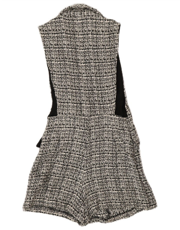 Zara Womens Sleeveless Playsuit UK 6 XS  Grey Check Polyester