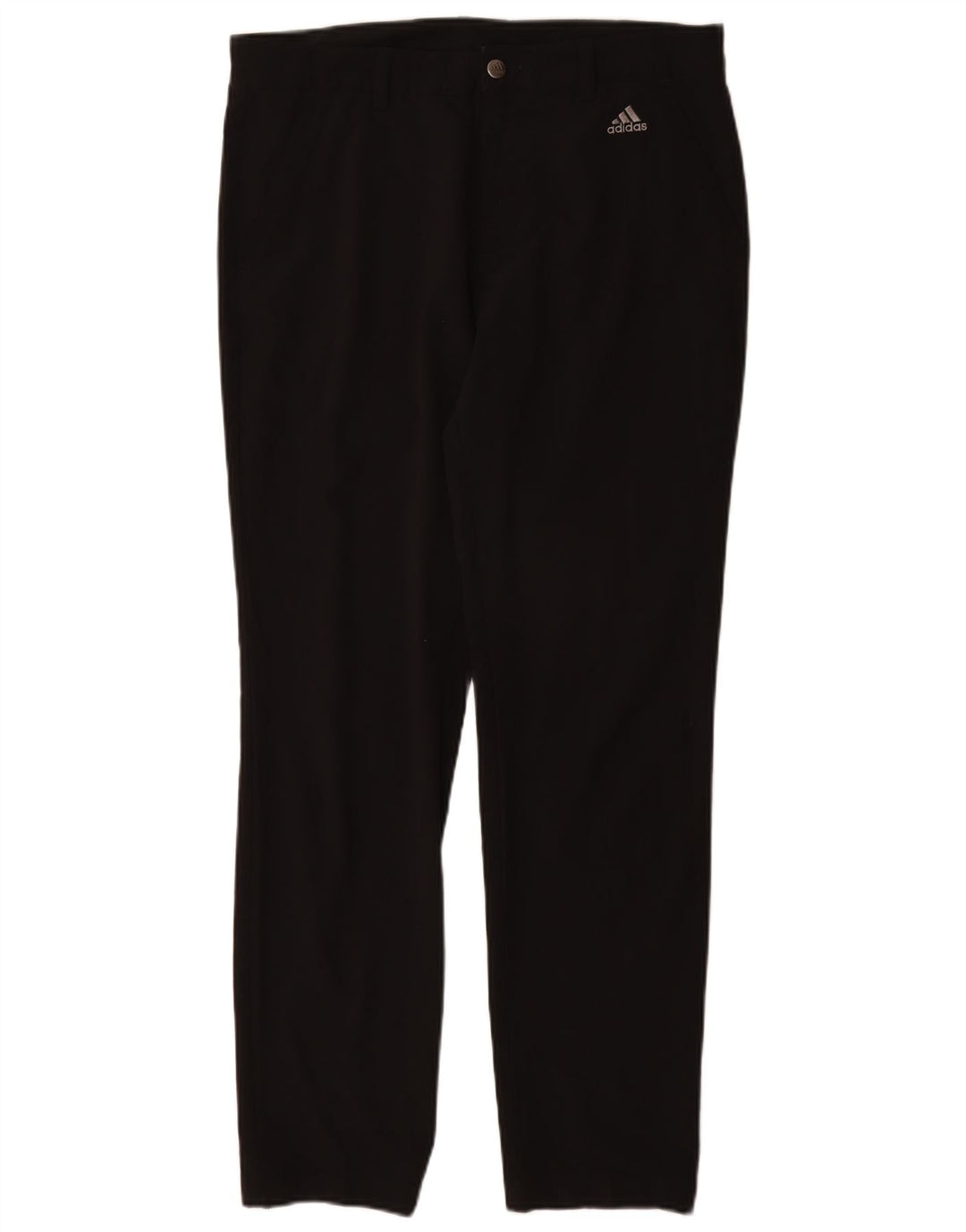 Adidas Womens Slim Chino Trousers W32 L32 Black Polyester