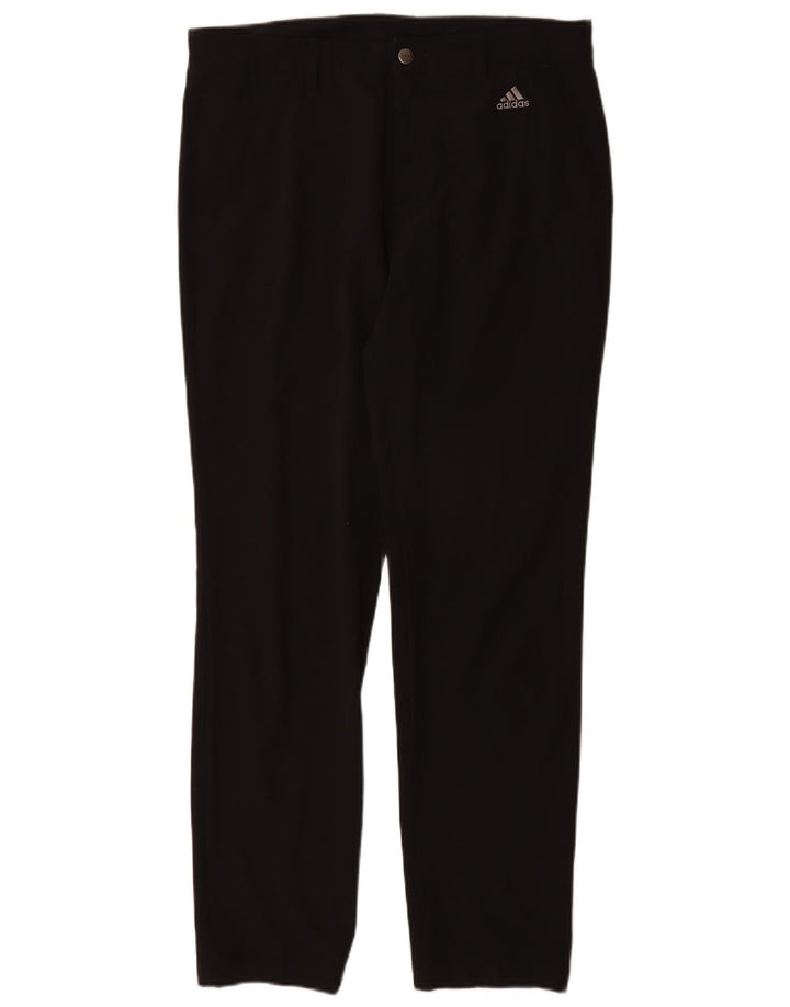 Adidas Womens Slim Chino Trousers W32 L32 Black Polyester