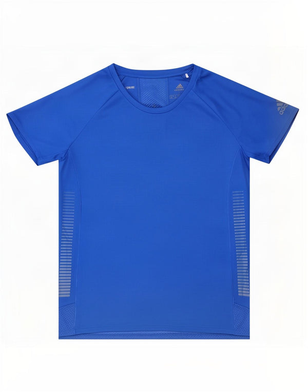 T-shirt Adidas Aeroready da donna UK 16/18 grande blu poliestere