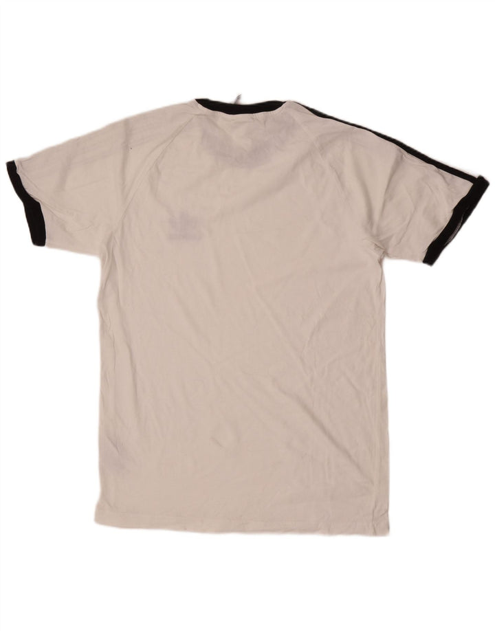 Adidas Mens T-Shirt Top Medium White Cotton