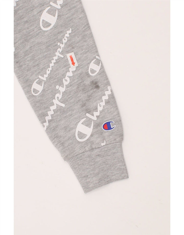 CHAMPION Girls Graphic Hoodie Jumper 5-6 Years Grey Cotton Vintage Champion and Second-Hand Champion from Messina Hembry 