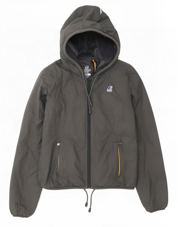 Giacca a vento con cappuccio da donna K-Way UK 8 Small Grigio Poliammide