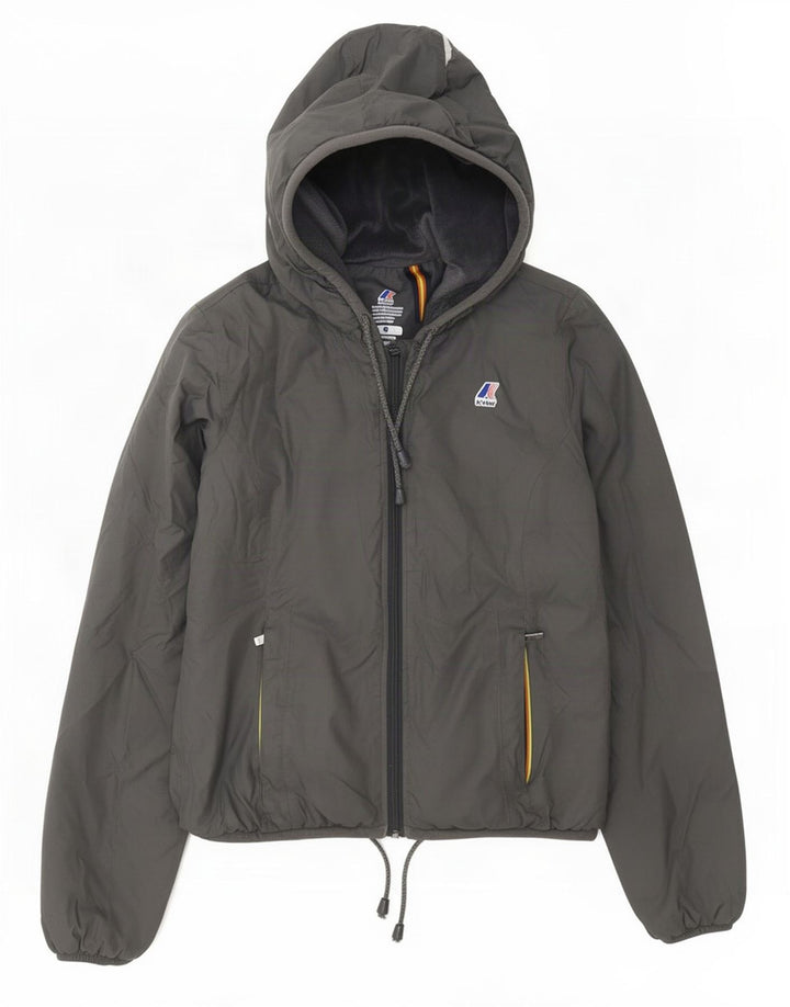 Giacca a vento con cappuccio da donna K-Way UK 8 Small Grigio Poliammide