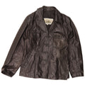 Desi Womens Leather Jacket IT 46 Large Black Leather