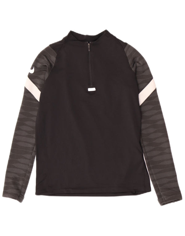 Nike Meninos Zip Neck Regular Treino Top 10-11 Anos Médio Preto Esportes