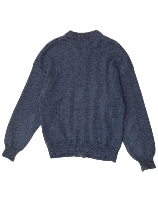 Vintage Womens Cardigan Sweater UK 16 Large Navy Blue