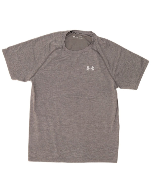 Under Armour Mens Heat Gear T-Shirt Top Large Grey Flecked