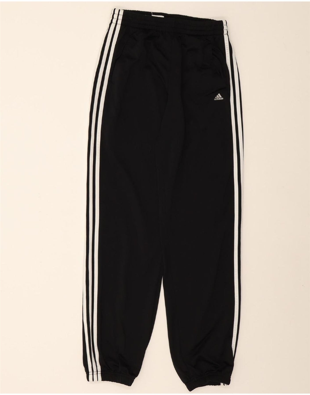 ADIDAS Boys Tracksuit Trousers Joggers 15-16 Years  Black Polyester