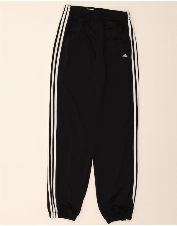 ADIDAS Boys Tracksuit Trousers Joggers 15-16 Years  Black Polyester