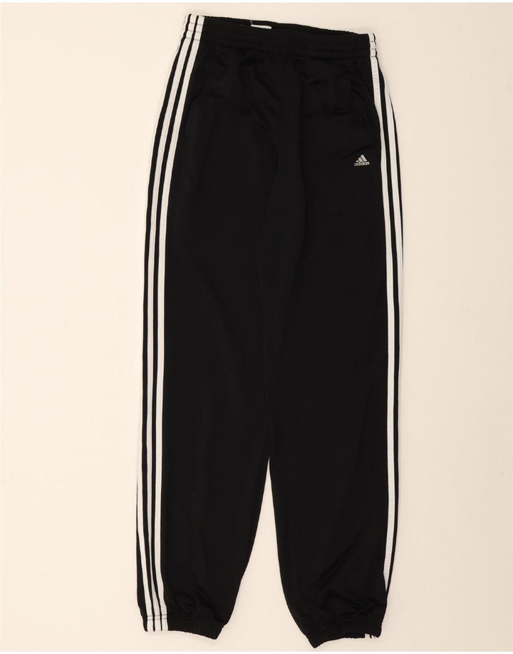 ADIDAS Boys Tracksuit Trousers Joggers 15-16 Years  Black Polyester