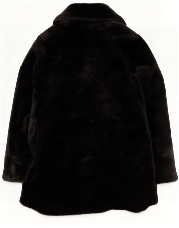 Sobretudo feminino de pele sintética St. Bernard UK 12 acrílico preto médio