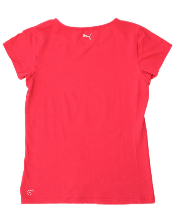Puma Womens T-Shirt Top UK 12 Medium Pink