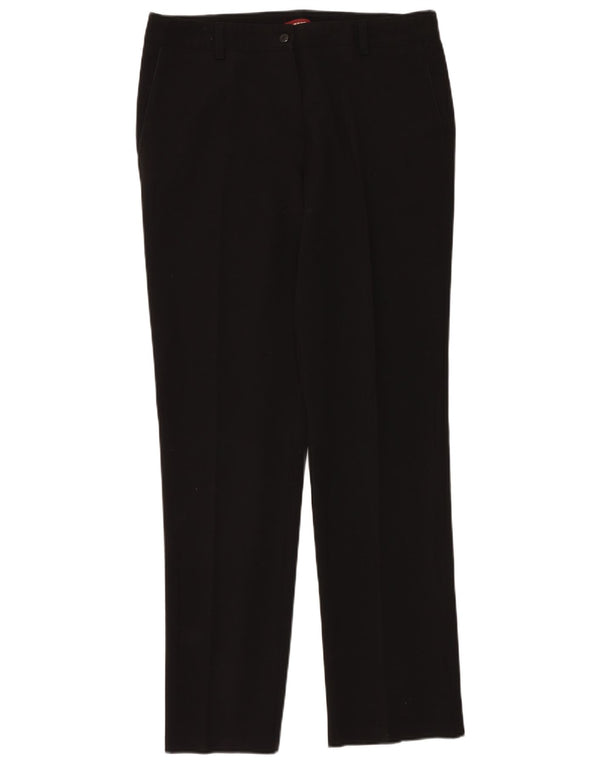 Carrera Damen Gerade Chinohose W34 L34 Schwarze Viskose