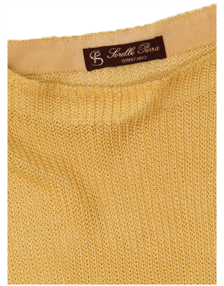Vintage Womens Boat Neck Jumper Sweater UK 8 Small Multicoloured