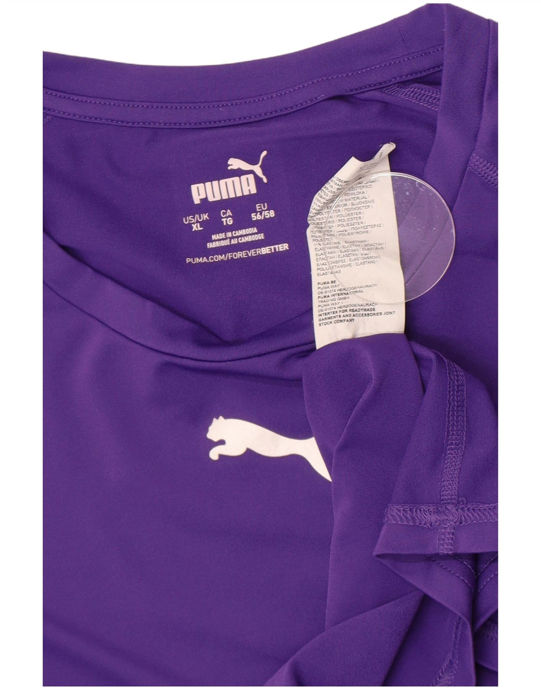 Puma Womens Top Long Sleeve UK 18 XL Purple Polyester