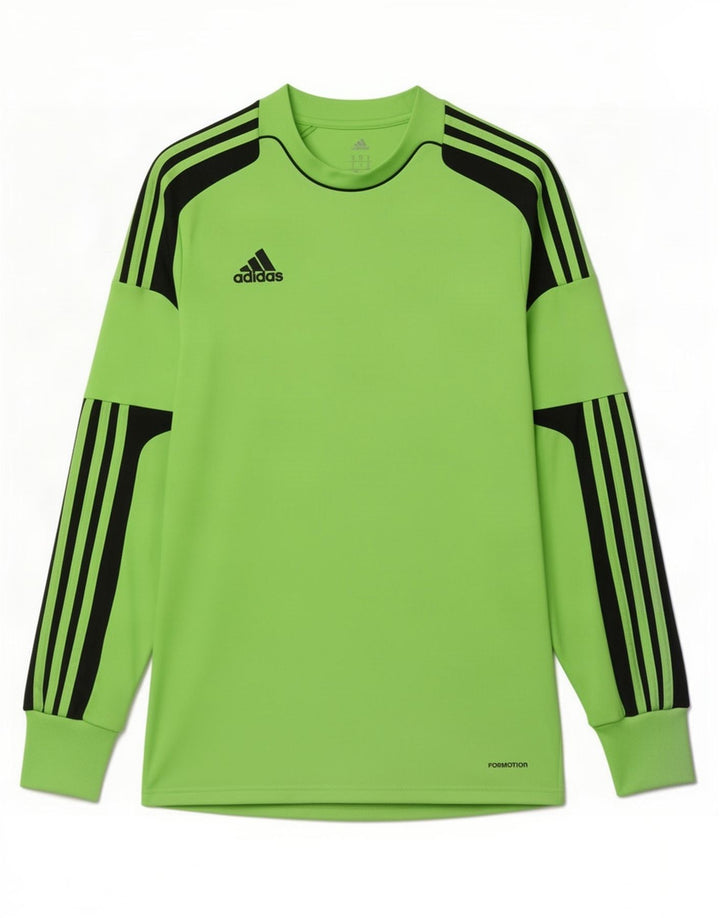 Adidas Uomo Climacool Top manica lunga poliestere color block verde medio