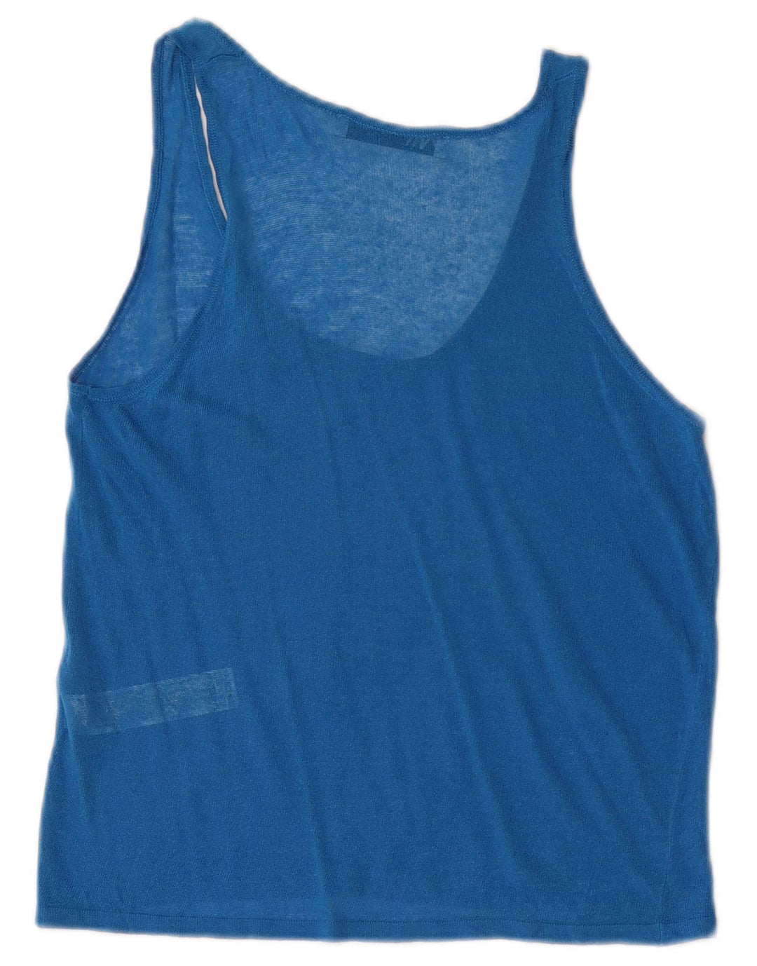 Zara Womens Crop Vest Top UK 8 Small Blue Acrylic